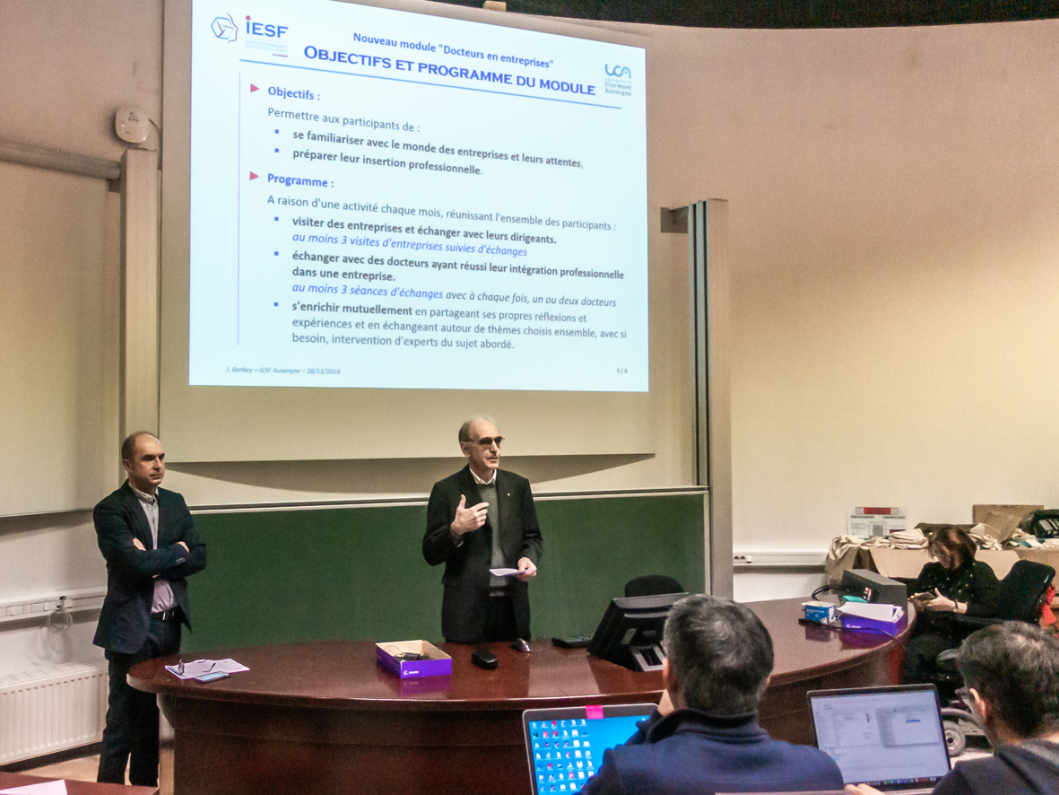 IESF Auvergne s'engage auprès des écoles doctorales sur le thème "Docteur en entreprises"