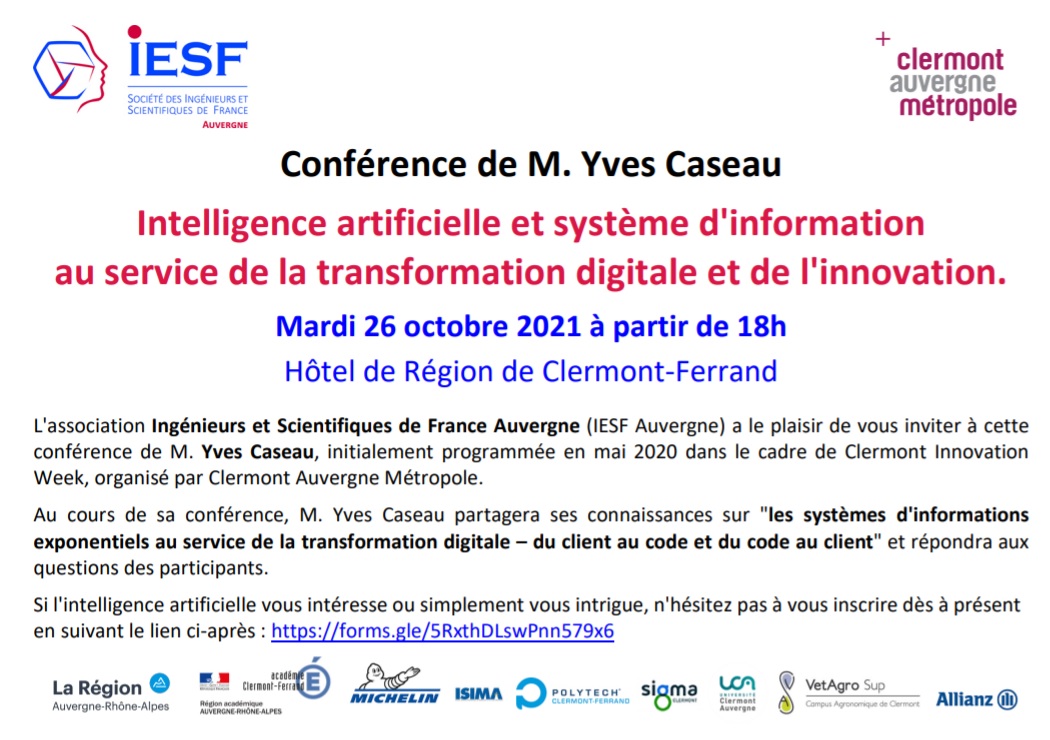 Conférence sur la transformation digitale du 26 octobre 2021
